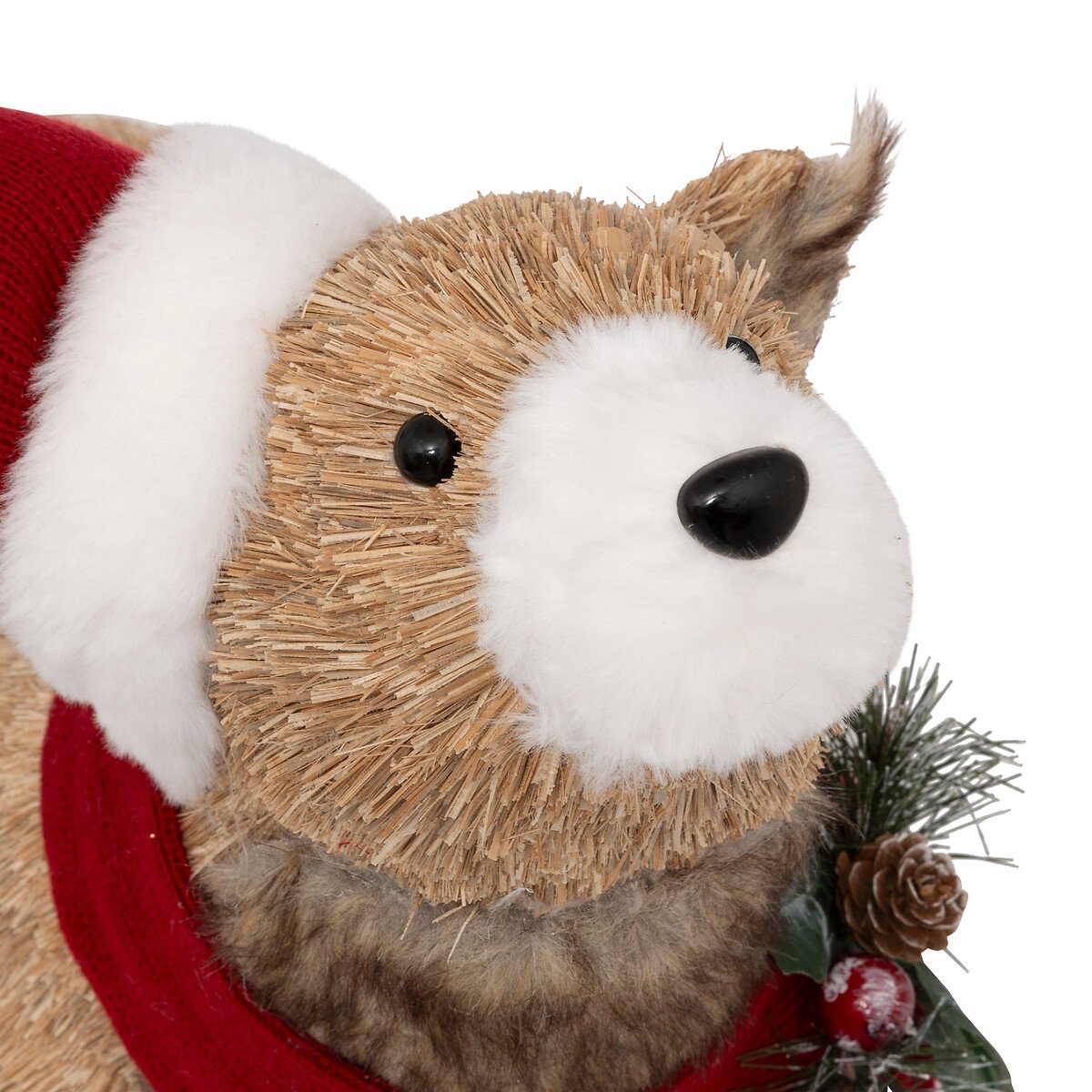 Figura de urso com gorro e cachecol 54cm