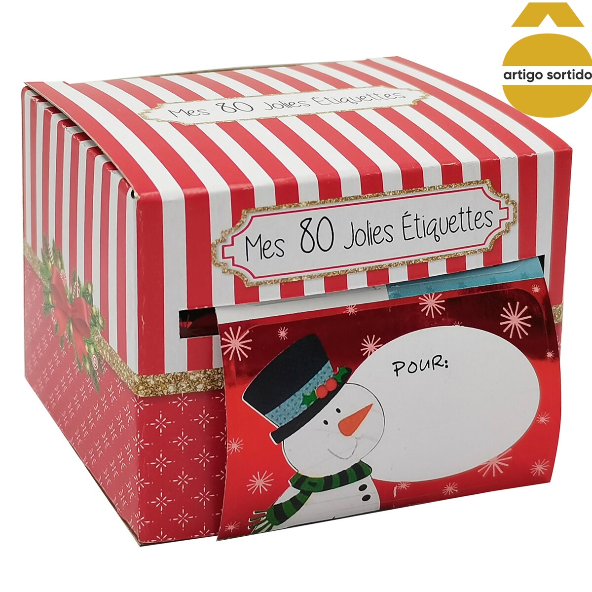 Caixa de 80 etiquetas para presente