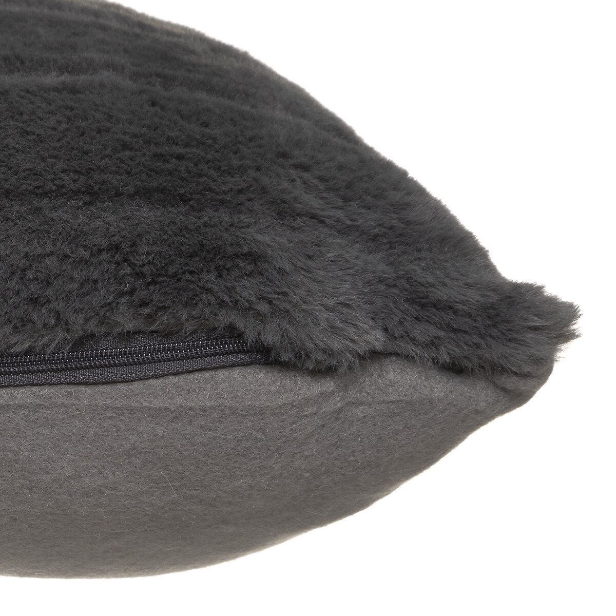 Almofada de pelo cinza escura 45x45cm