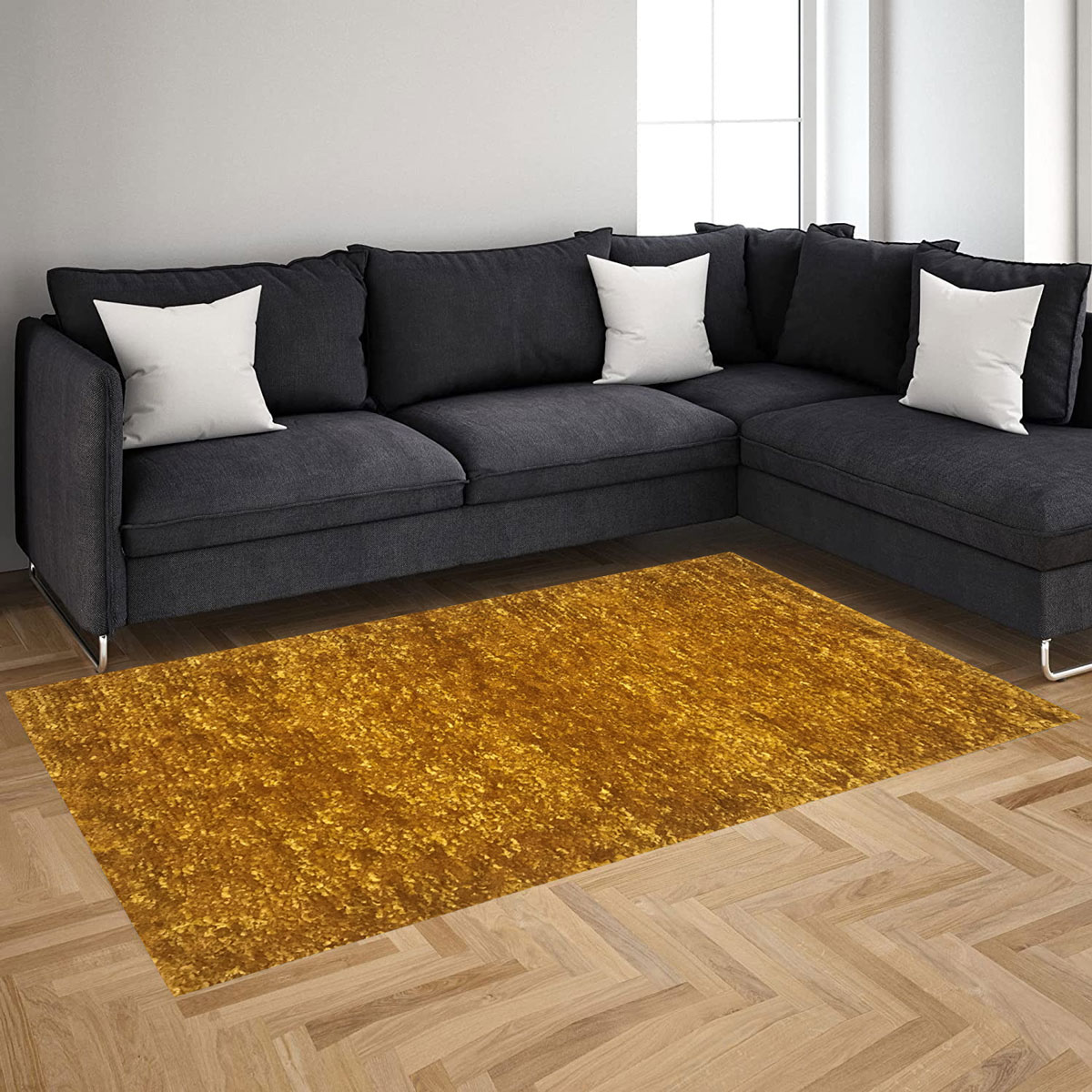 Tapete LUX amarelo  80x150cm,  Tapete LUX amarelo  80x150cm