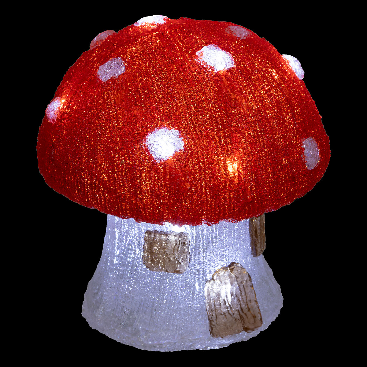 Casinha de cogumelo luminoso com LED solar 21cm