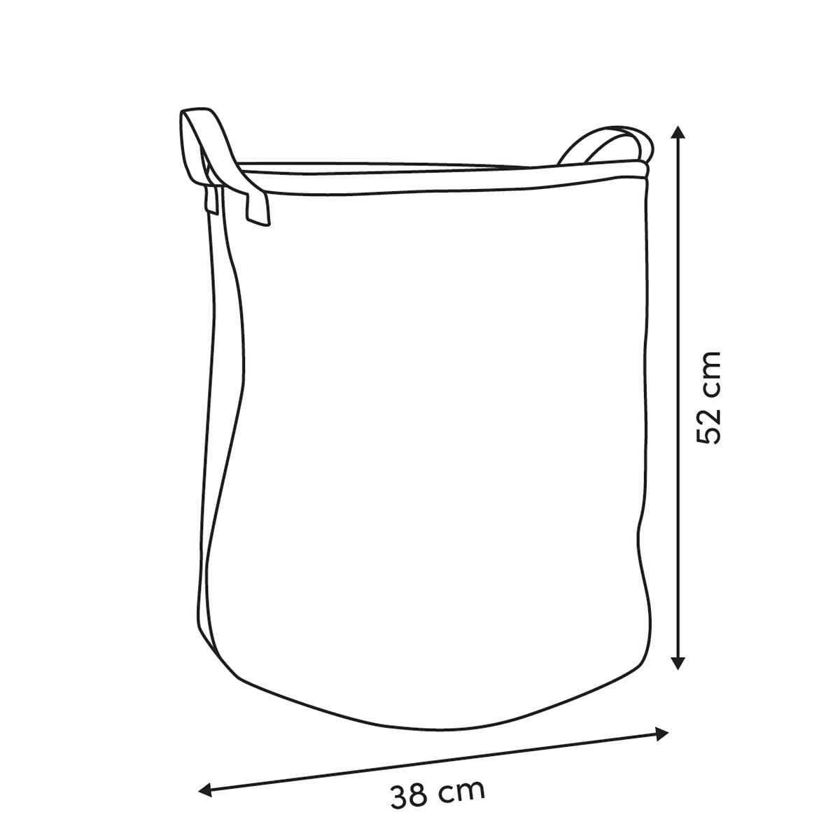 Cesto de roupa wc branco em tecido boucl&eacute; 56l