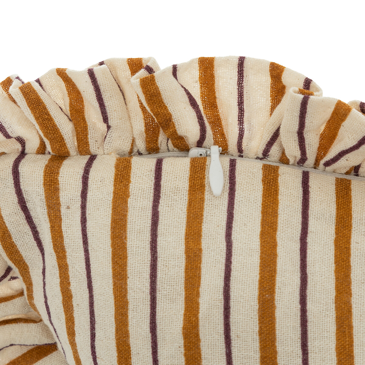 Almofada INDIE revers&iacute;vel roxo e bege 40x40cm