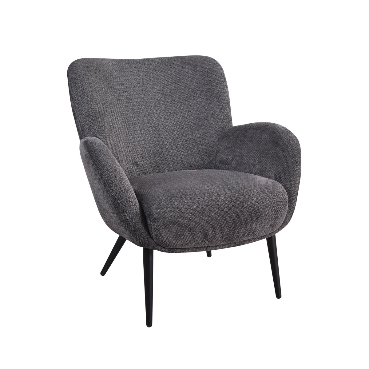 Poltrona BIRKA tecido cinza