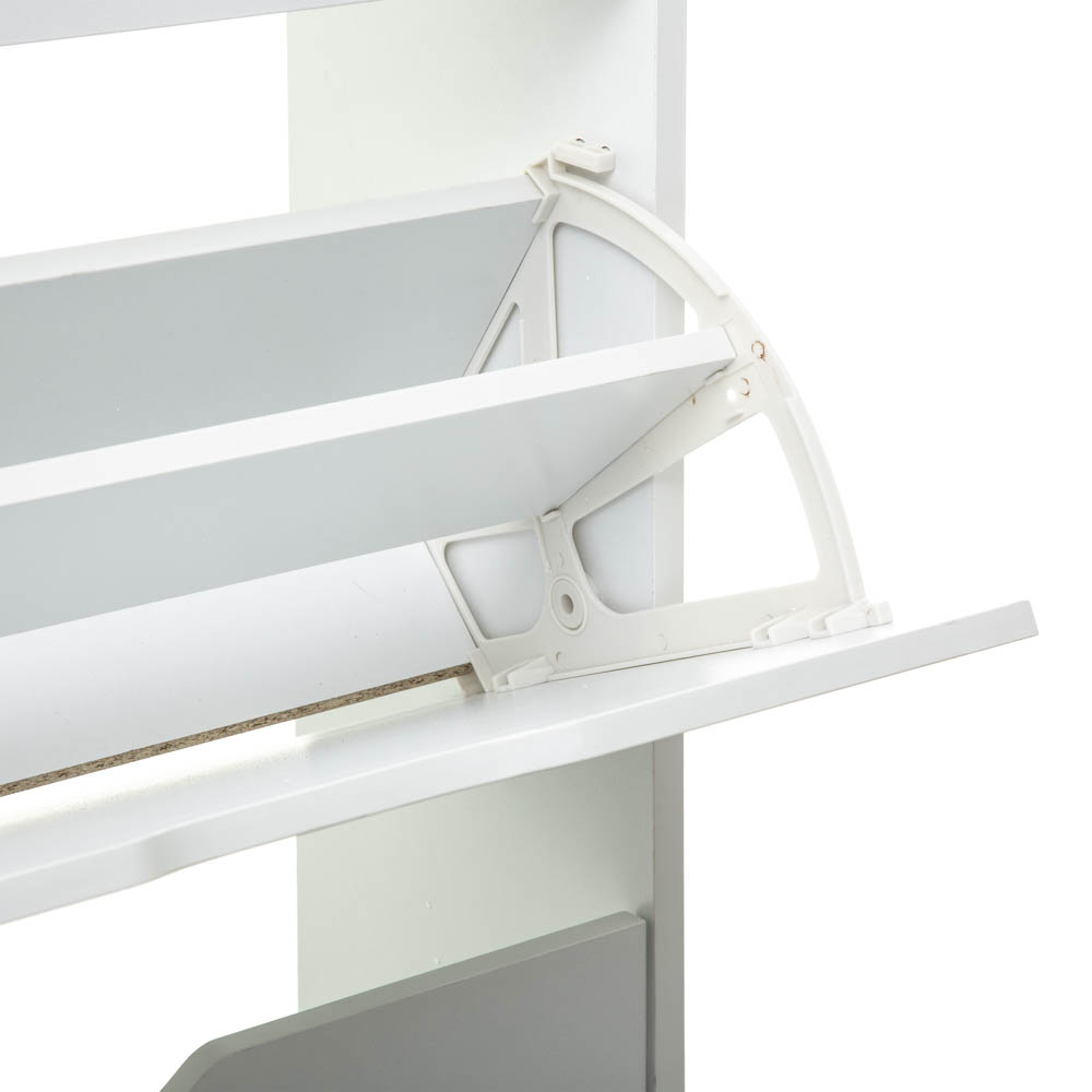 Sapateira branca com 3 gavetas