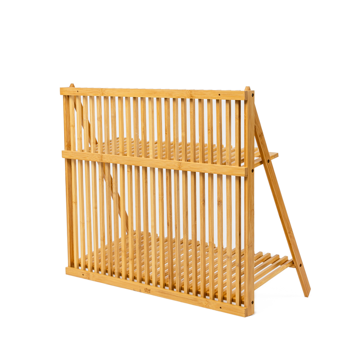 Estante de 2 níveis em bambu,  Estante de 2 níveis em bambu