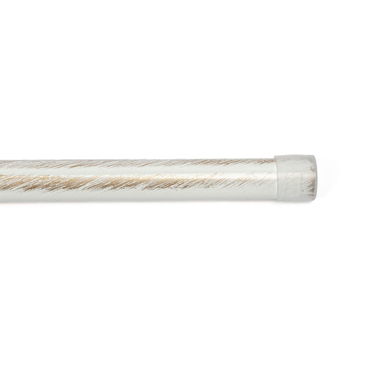 Tubo de ferro forjado branco e dourado 150cm,  Tubo de ferro forjado branco e dourado 150cm