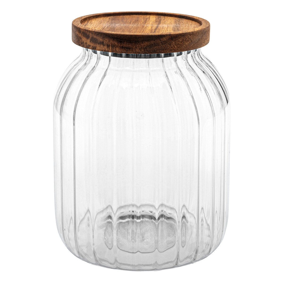 Frasco HARMONY com tampa madeira ac&aacute;cia 2l