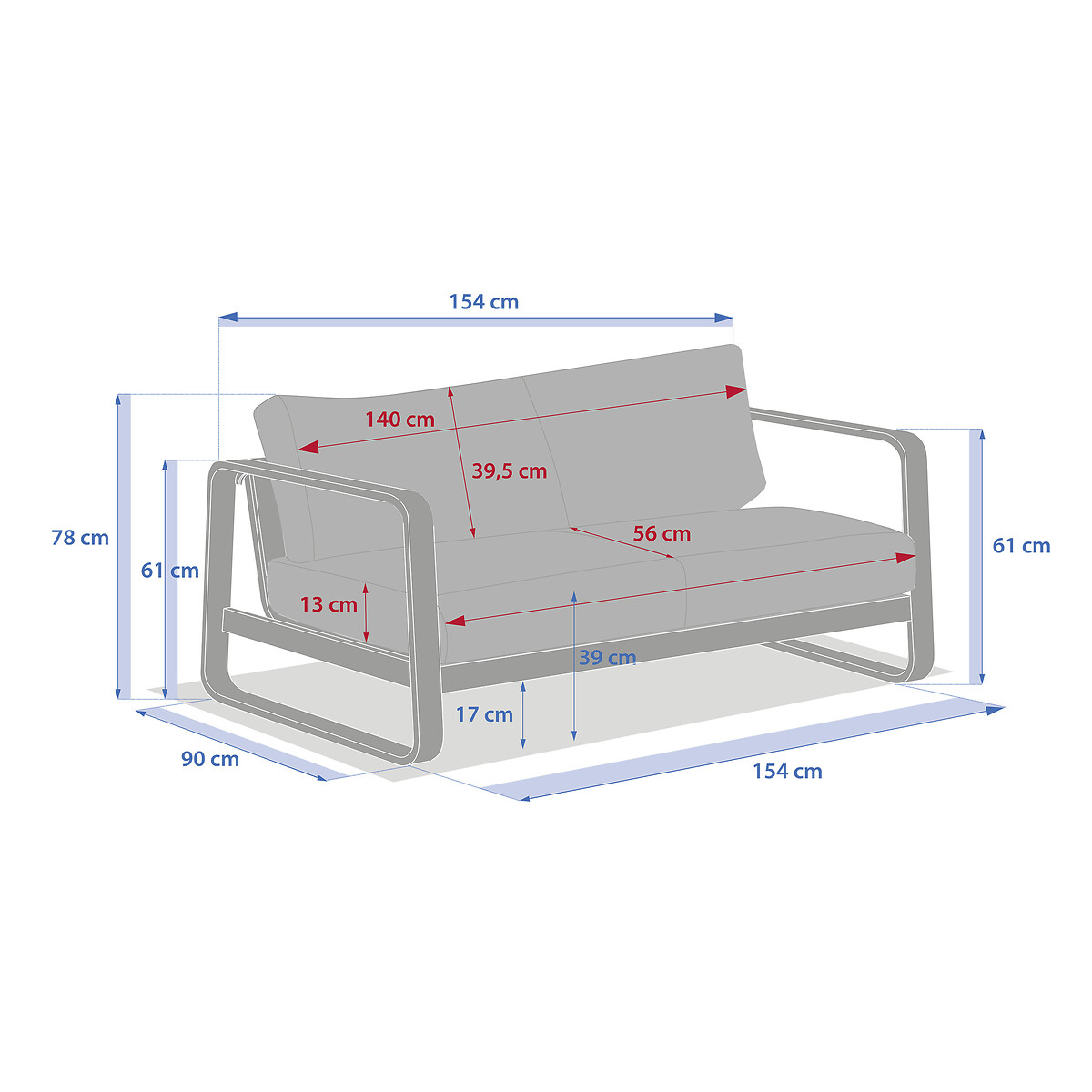 Sof&aacute; DOMILLY 2 lugares