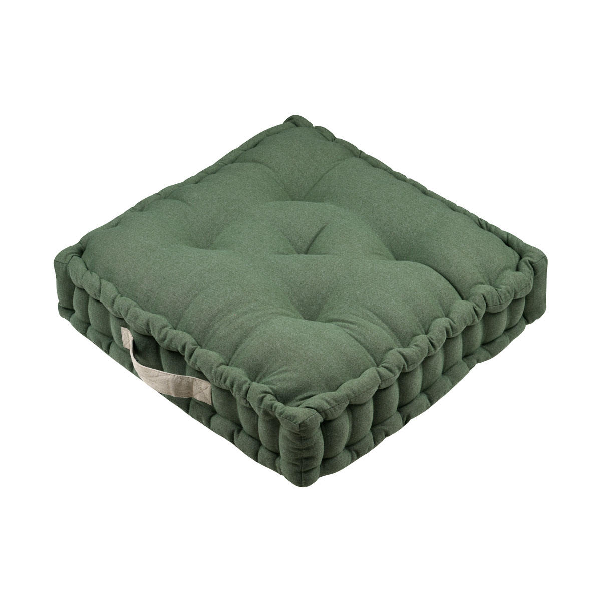 Almofada de ch&atilde;o RILAX verde em algod&atilde;o 60x60cm