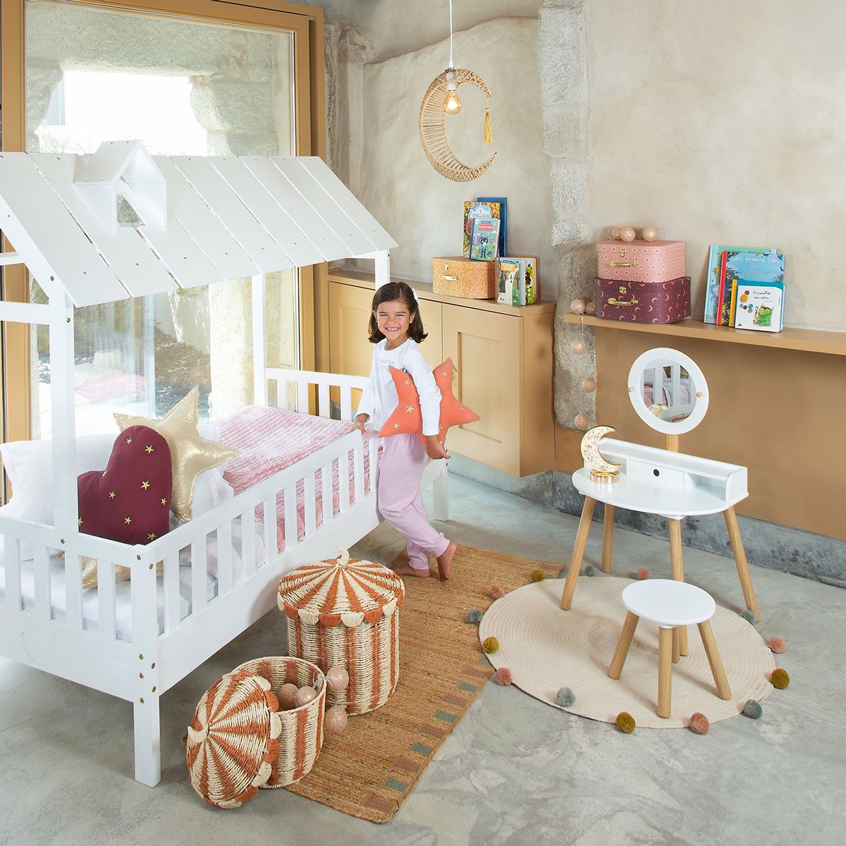 Candeeiro de teto BELLA bege 33cm