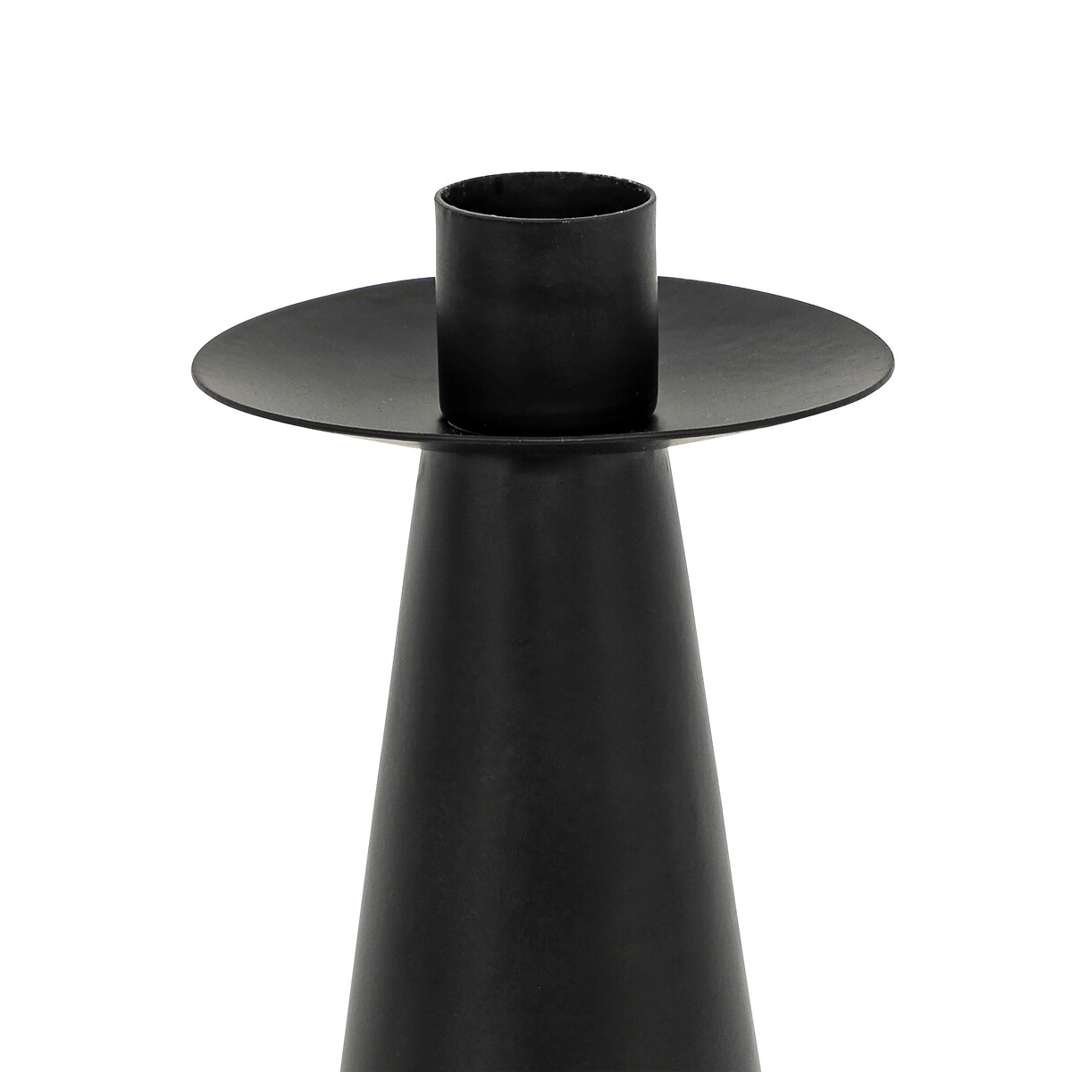 Castiçal preto em metal 20cm