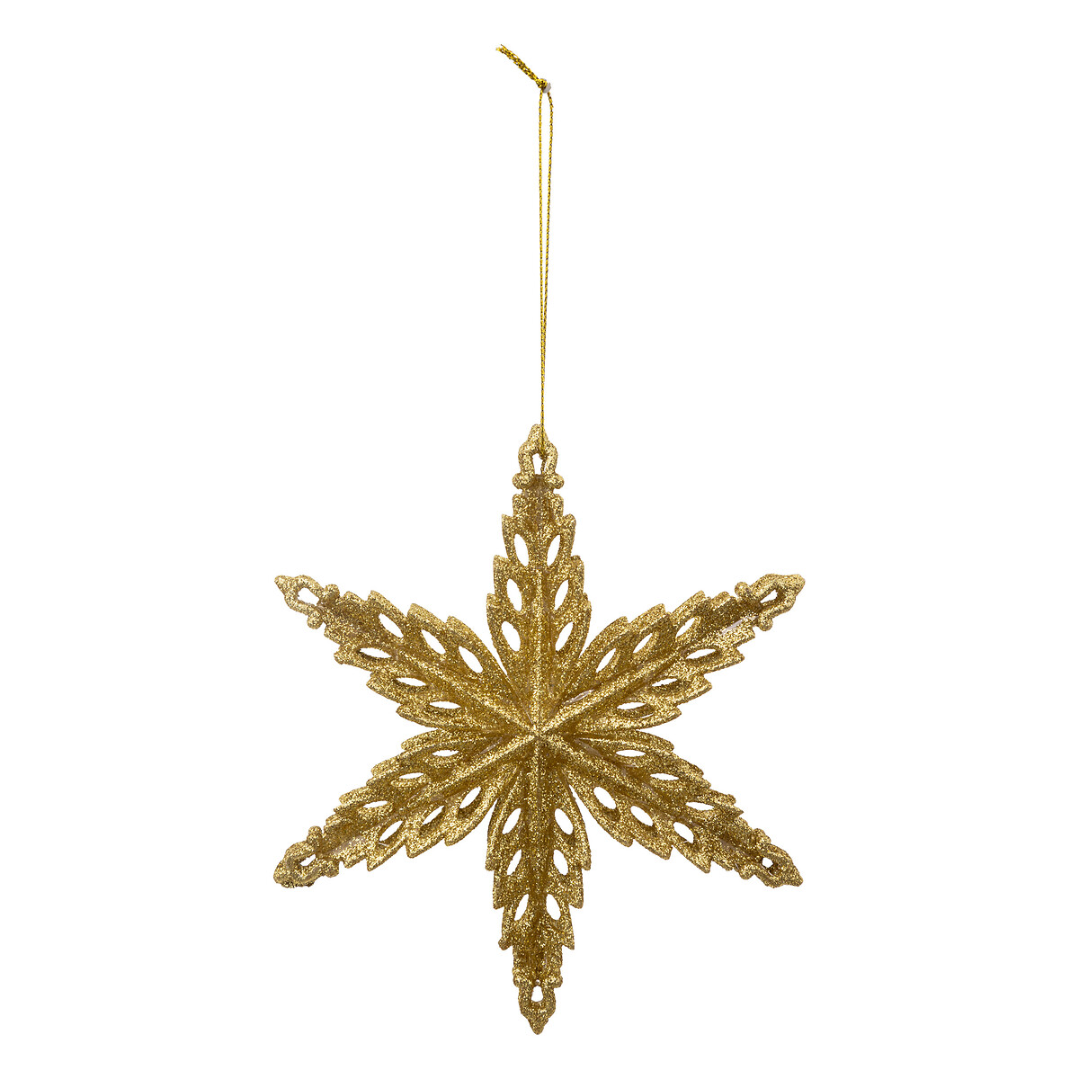 Estrela dourada com glitter