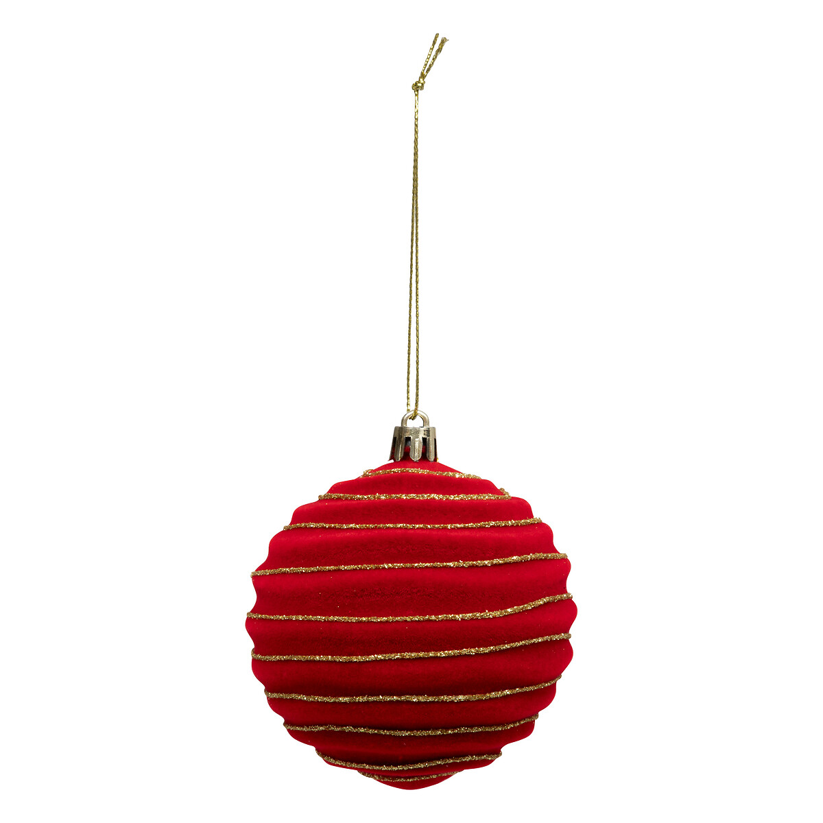Conjunto de 9 bolas vermelho e verde 8cm