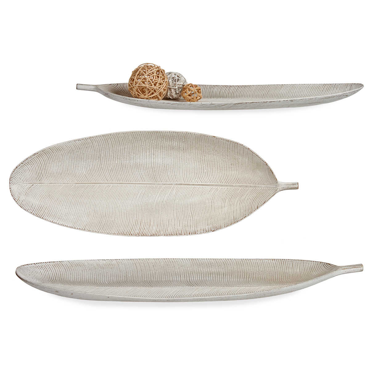 Centro de mesa em forma de FOLHA