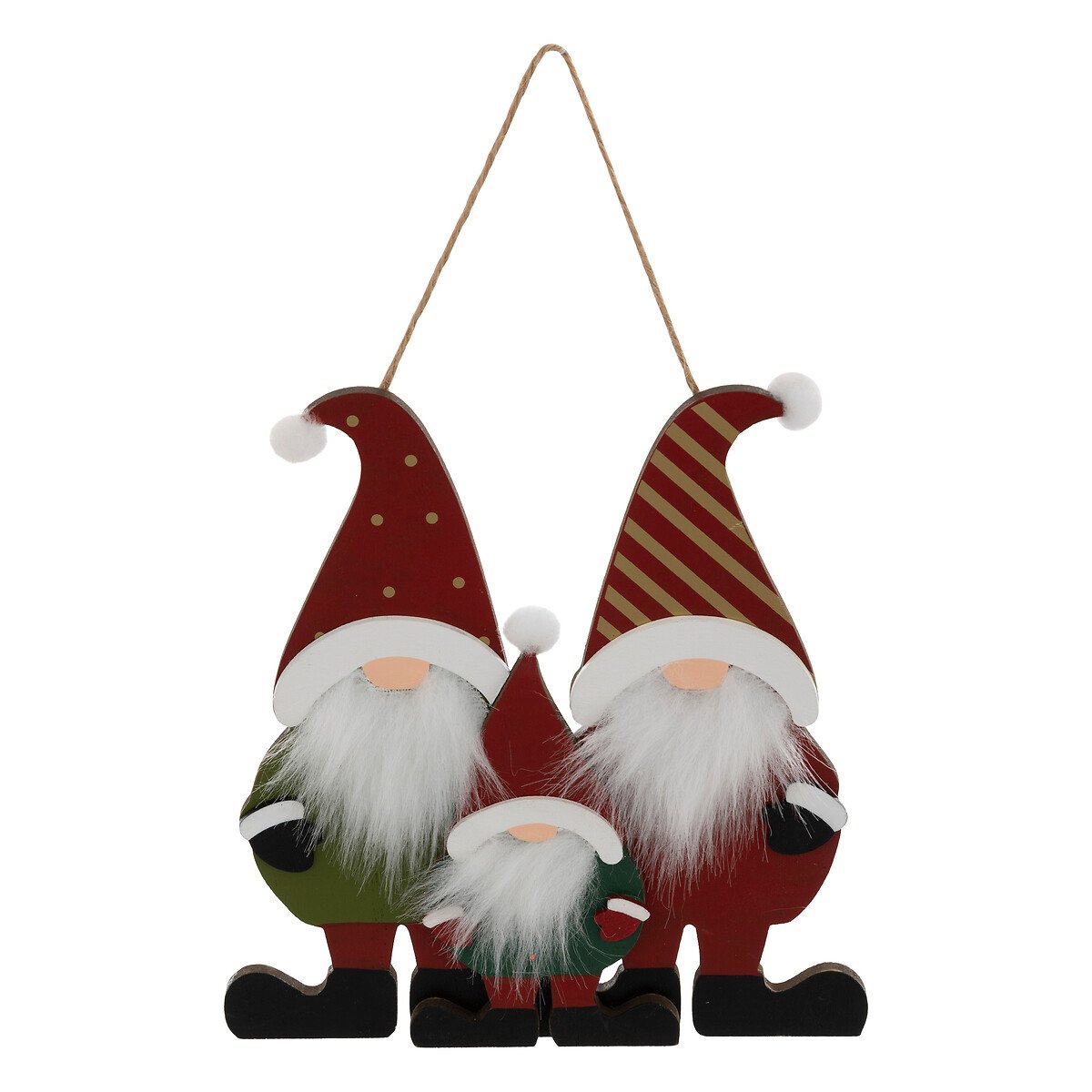 Pendurante gnomo com barba 18cm,  Pendurante gnomo com barba 18cm