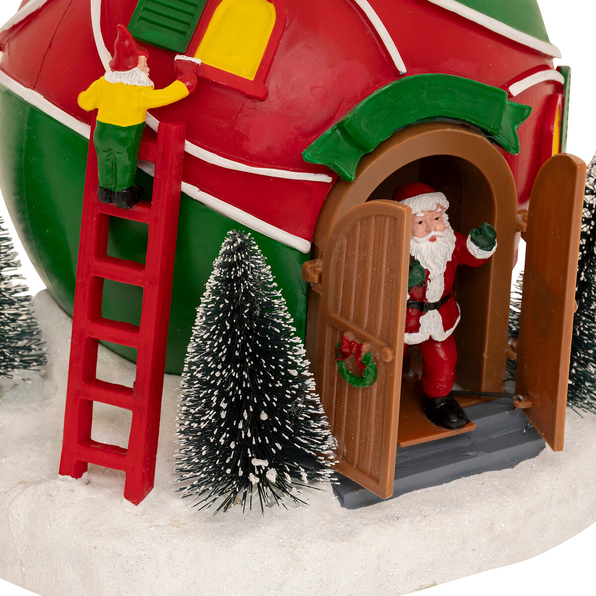 Aldeia bola de natal com pai natal 19,5x22cm