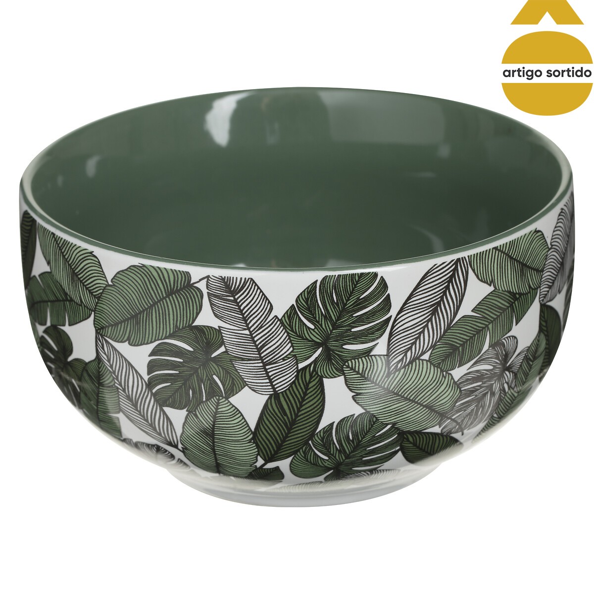 Tigela em cerâmica 50cl folhas JUNGLE 