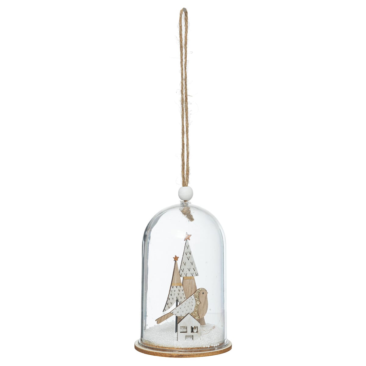 Pendurante cupula com cen&aacute;rio natalicio 9cm