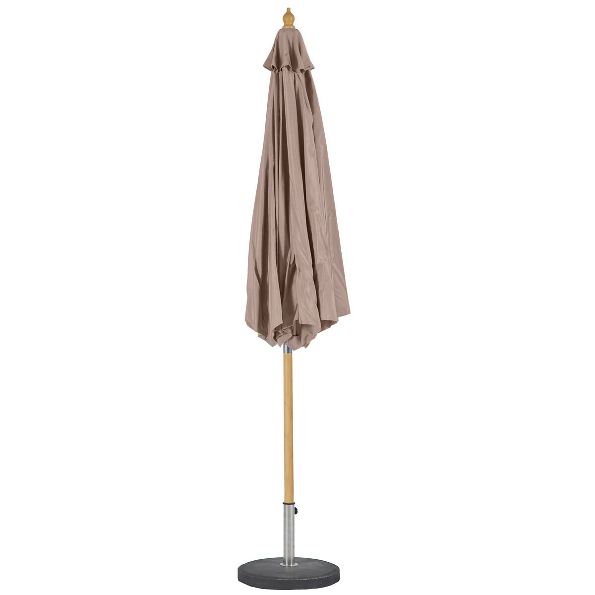 Guarda-sol redondo TINAEI taupe 2,60x3m