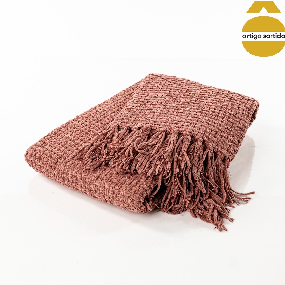 Manta com franjas 127x152cm