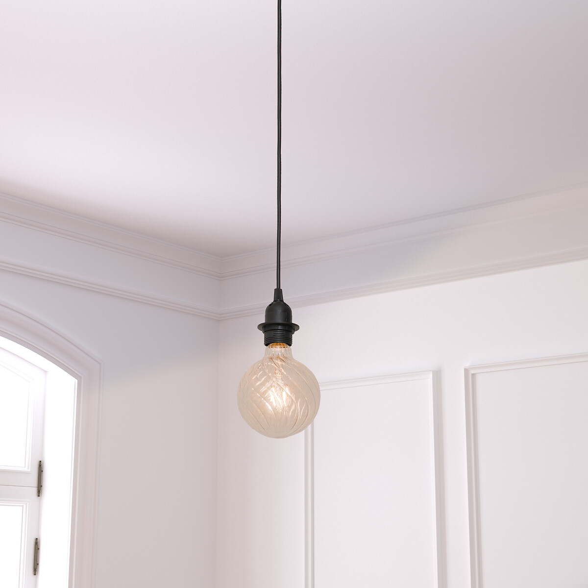 Cabo el&eacute;trico NOE preto para candeeiro suspenso 80cm