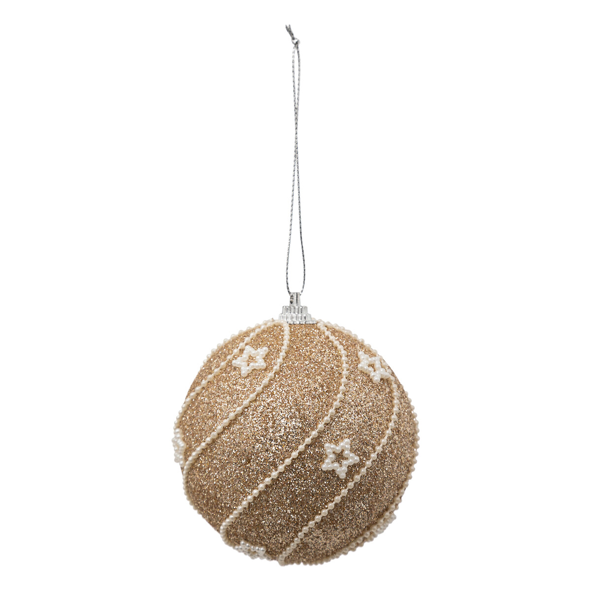 Bola dourada com glitter 8cm