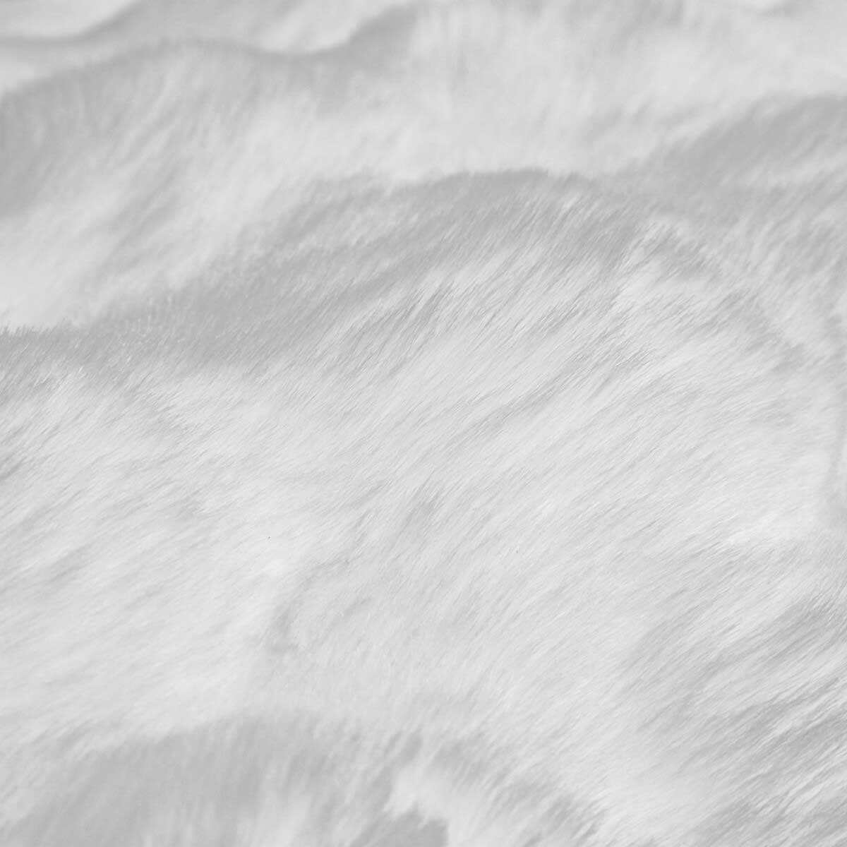 Almofada decorativa de pelo branco 80x150cm