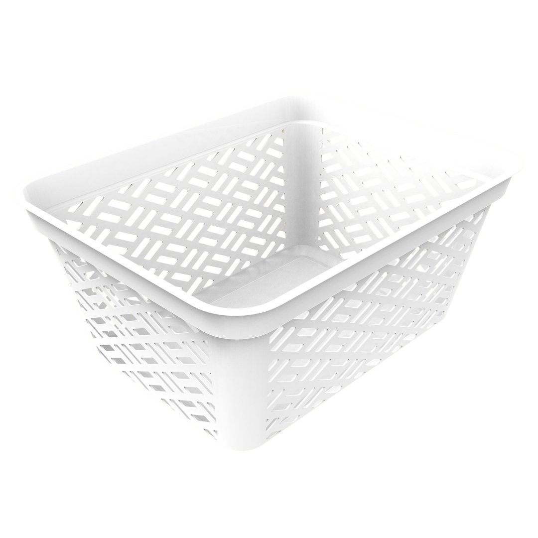 Cesto de arrumação branco alto grande,  Cesto de arrumação branco alto grande