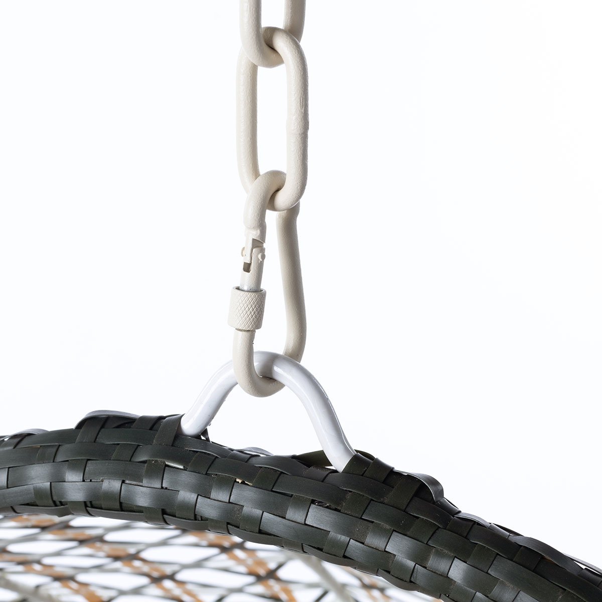 Cadeirão baloiço PORTOFINO branco e taupe