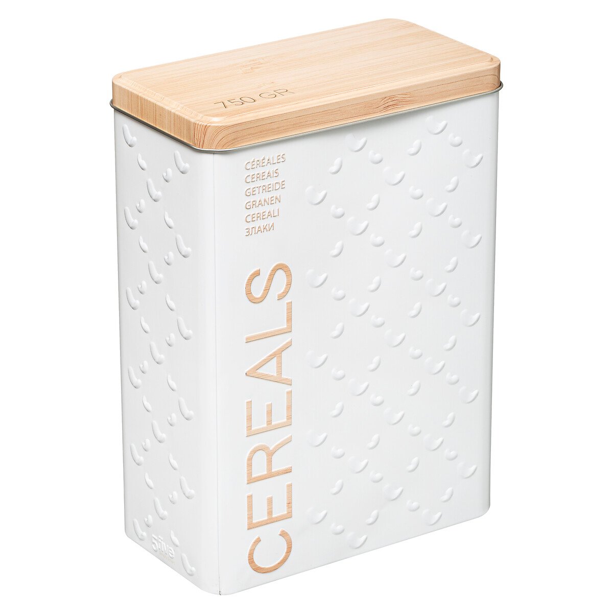 Caixa para cereais em metal 750g
