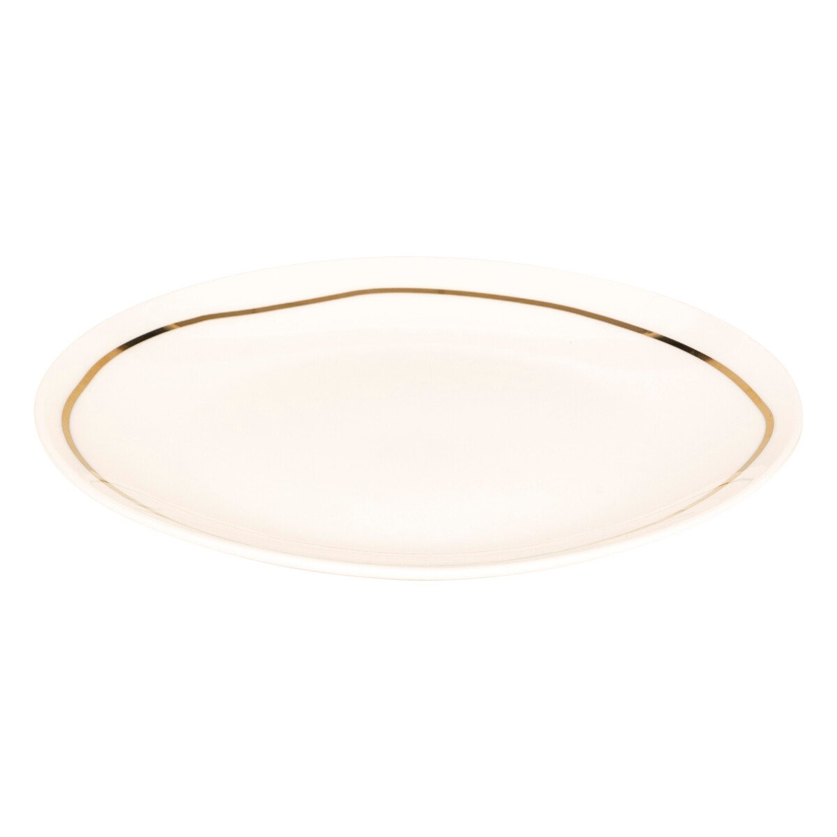 Prato de sobremesa SELENA branco em porcelana 18cm