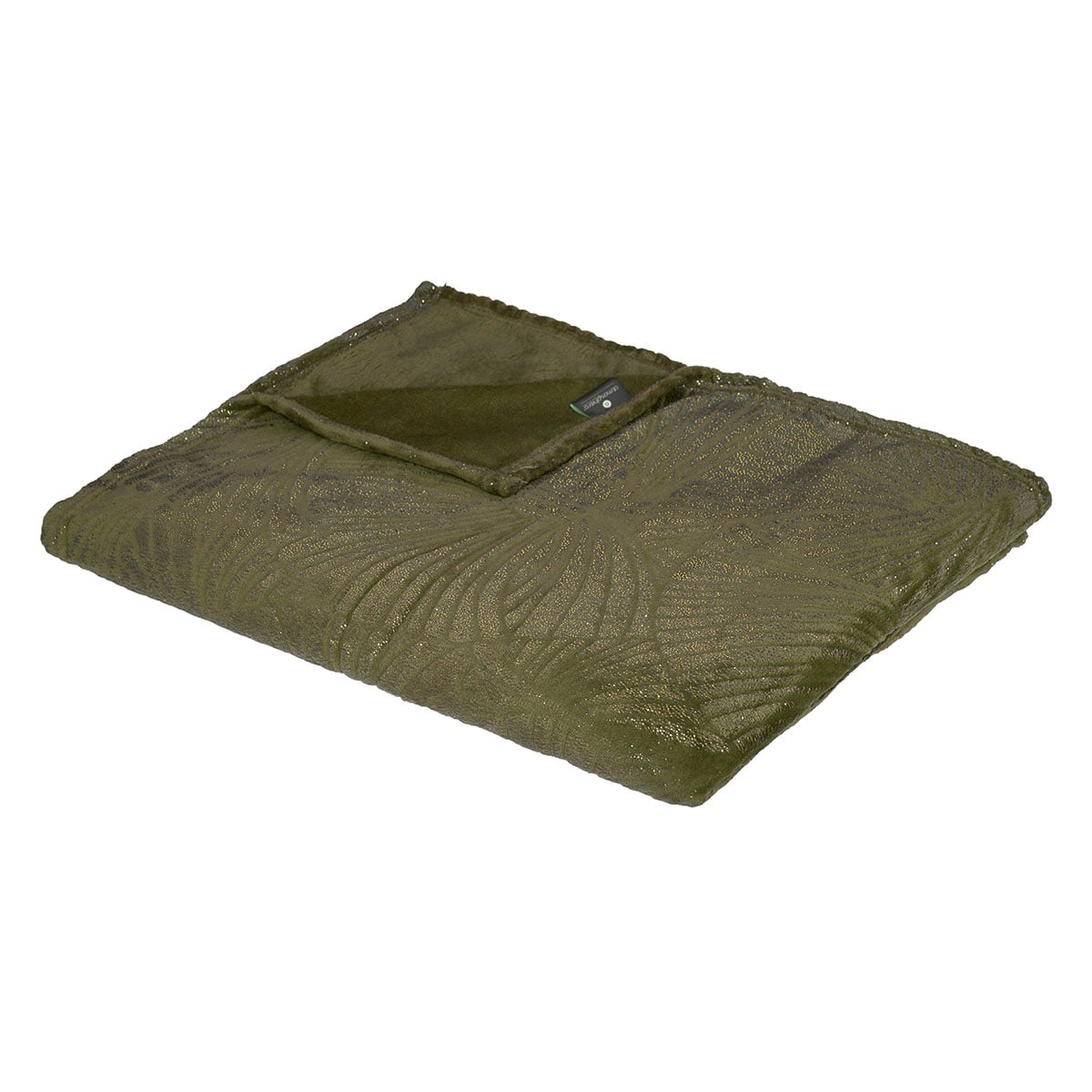 Manta de flanela verde caqui 180x230cm