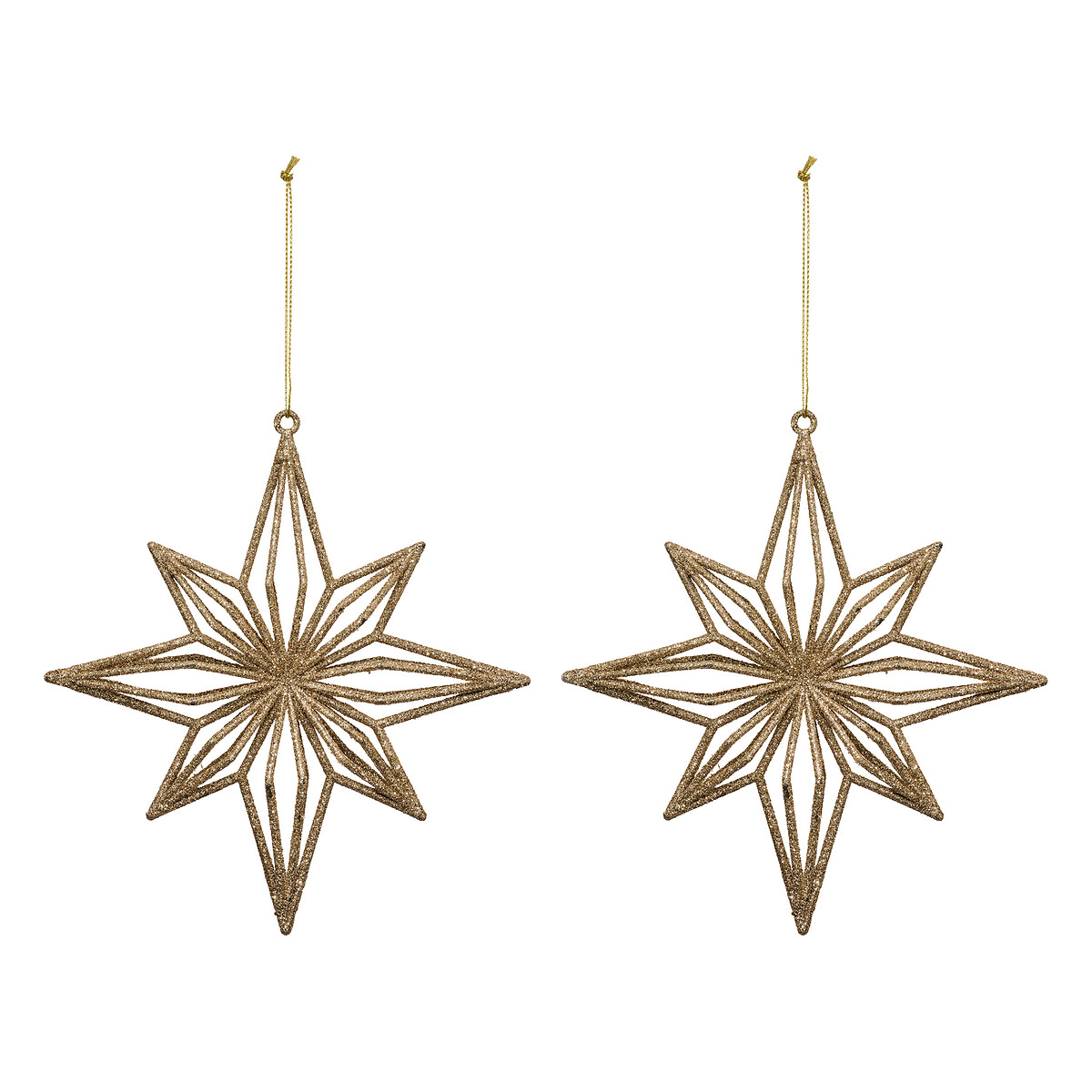 Conjunto de 2 pendurantes estrela