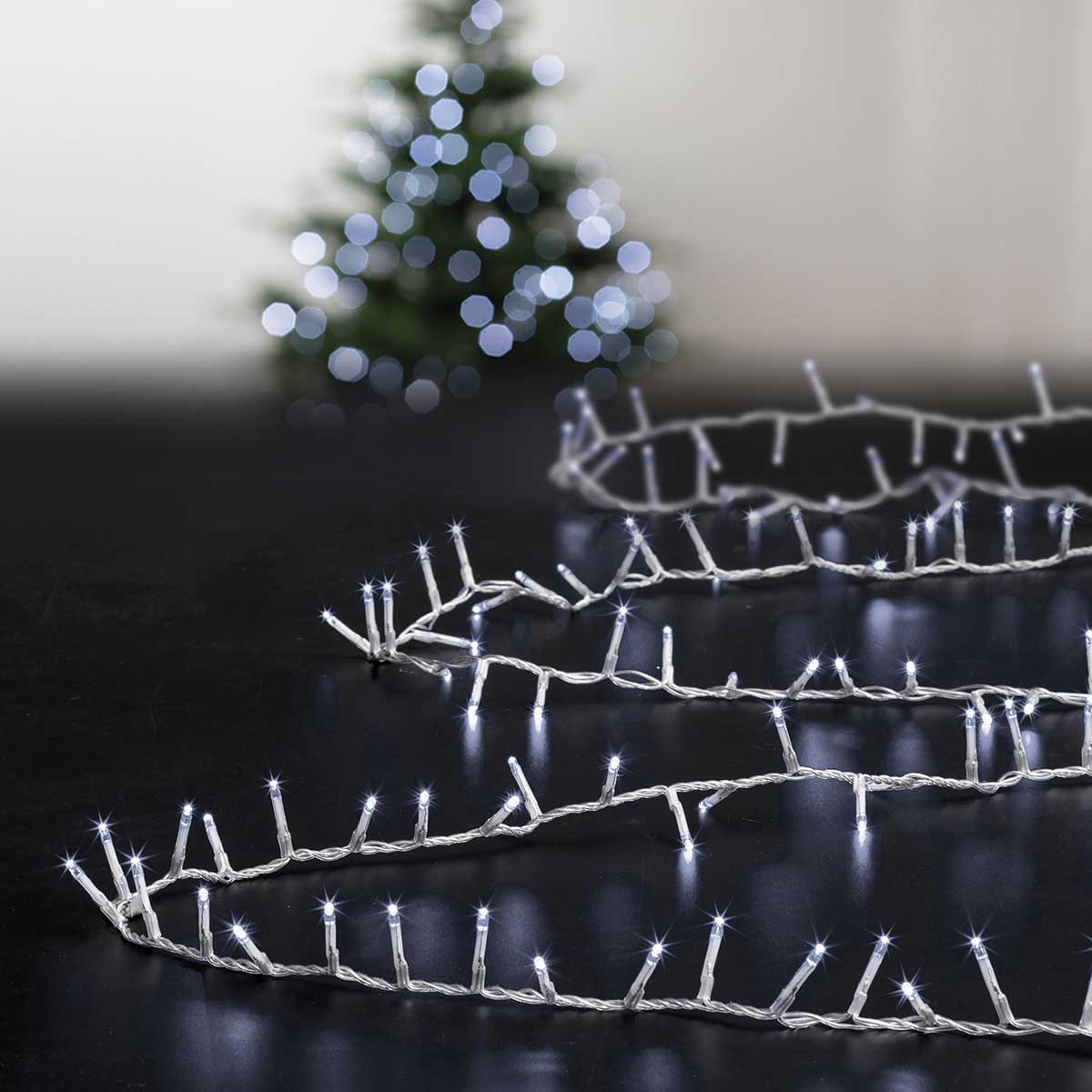 Série luminosa de natal branco frio 1000 leds 25m,  Série luminosa de natal branco frio 1000 leds 25m