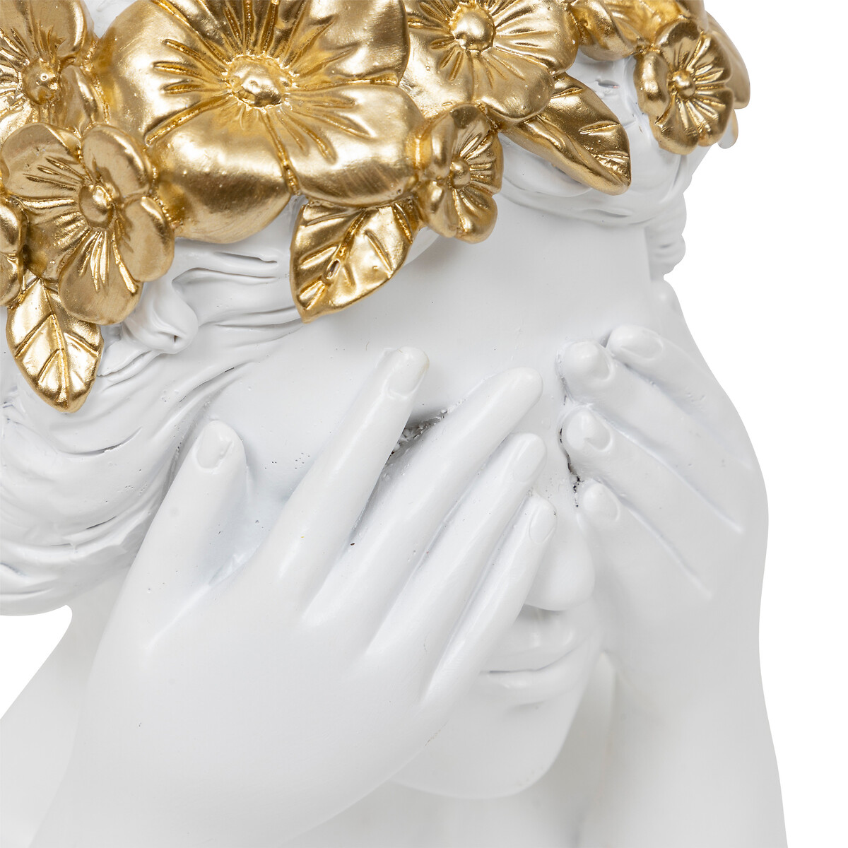 Estátua decorativa mulher WILD ROMANCE branca 22cm