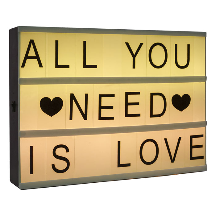 Moldura luminosa colorida com mensagem