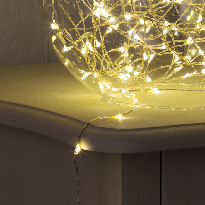 S&eacute;rie luminosa de natal branco quente fixo 20 leds 2m