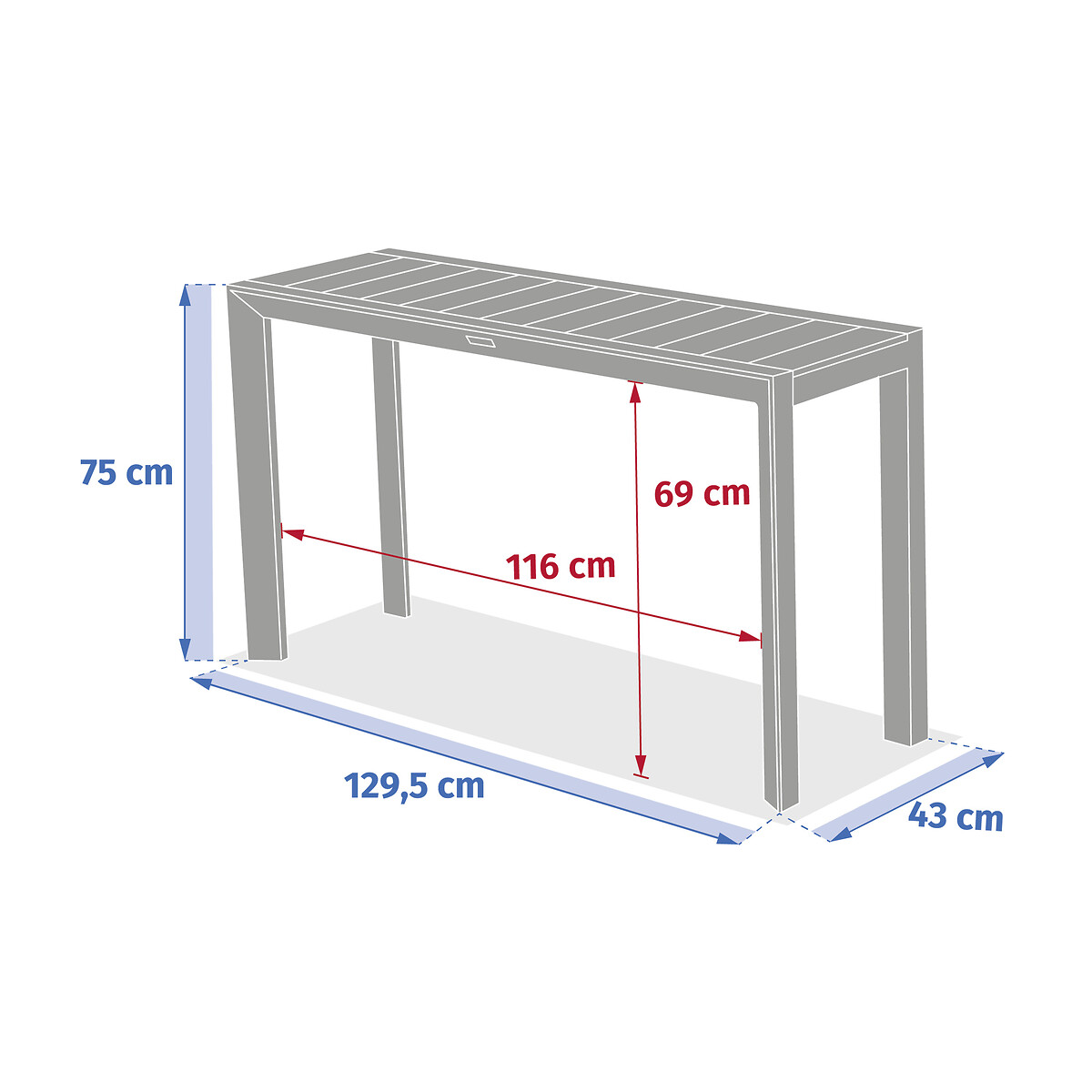Consola EVASION lin efeito madeira