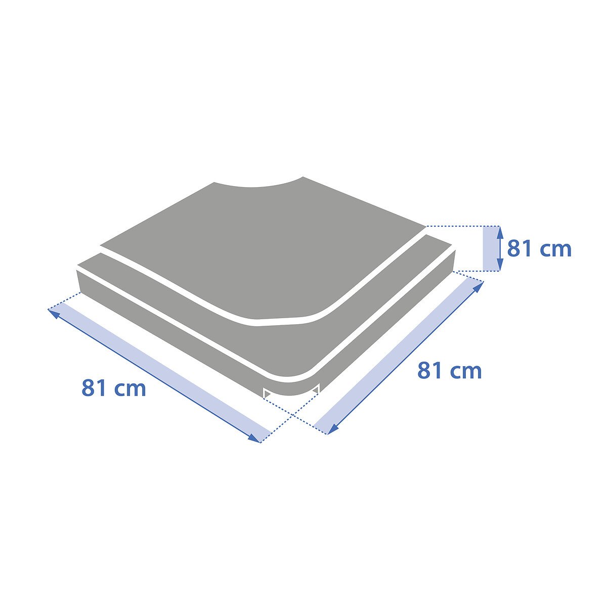 Placa para base guarda-sol antracite 25kg