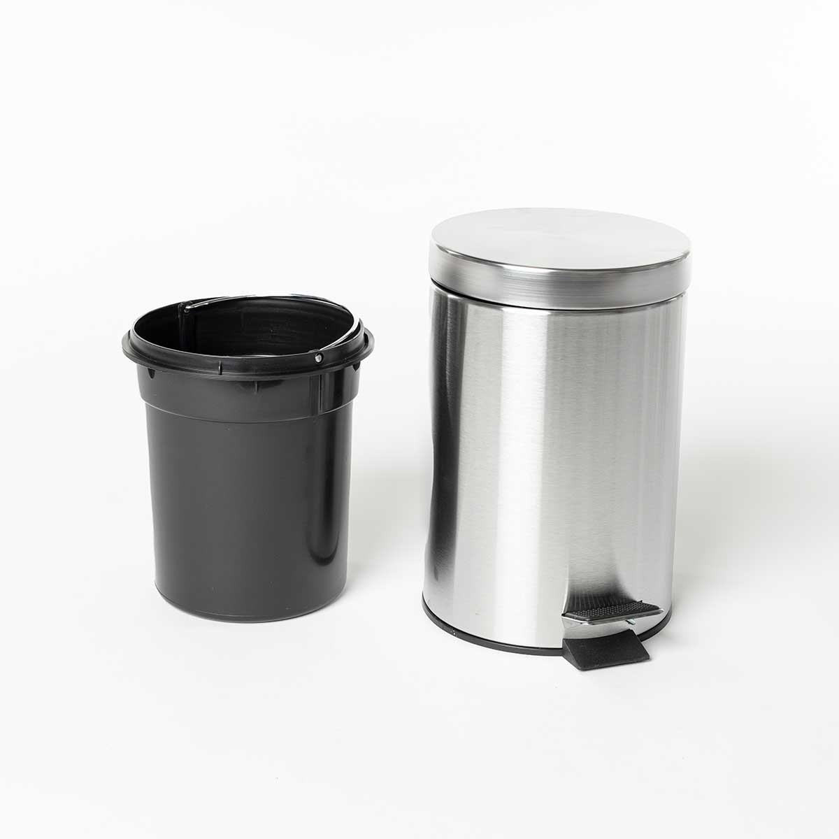 Balde WC Em Inox Com Pedal 3l