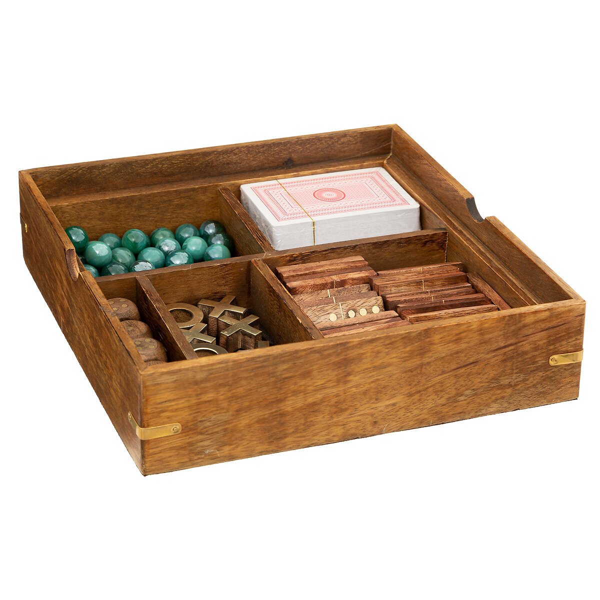 Caixa De Madeira Mango Com Multi Jogos,  Caixa De Madeira Mango Com Multi Jogos
