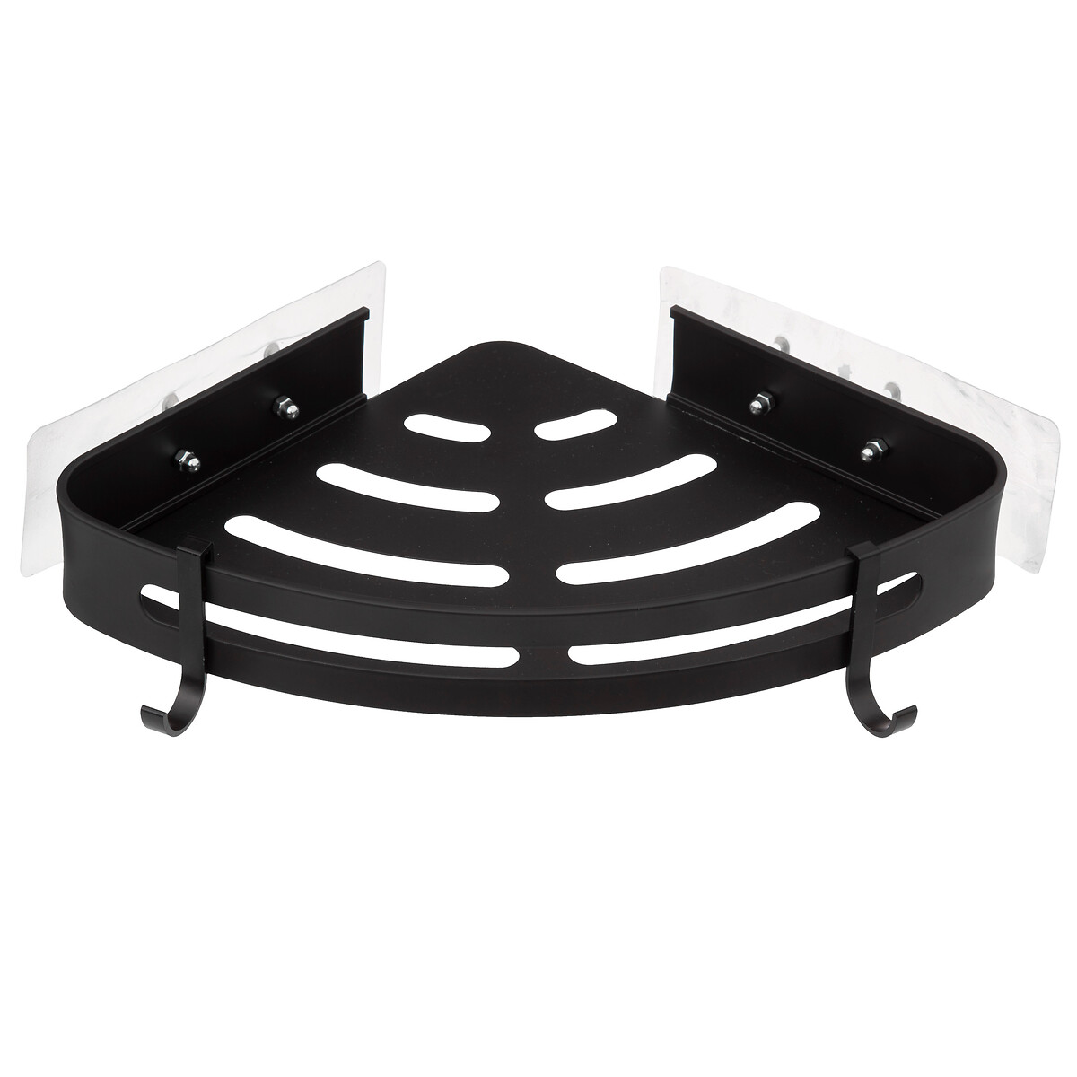 Suporte wc com adesivo preto alum&iacute;nio