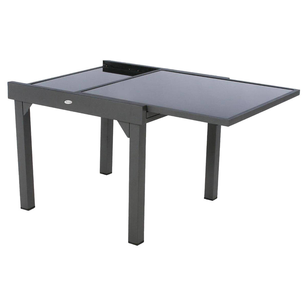 Mesa extens&iacute;vel PIAZZA cinza graphite 90-180cm