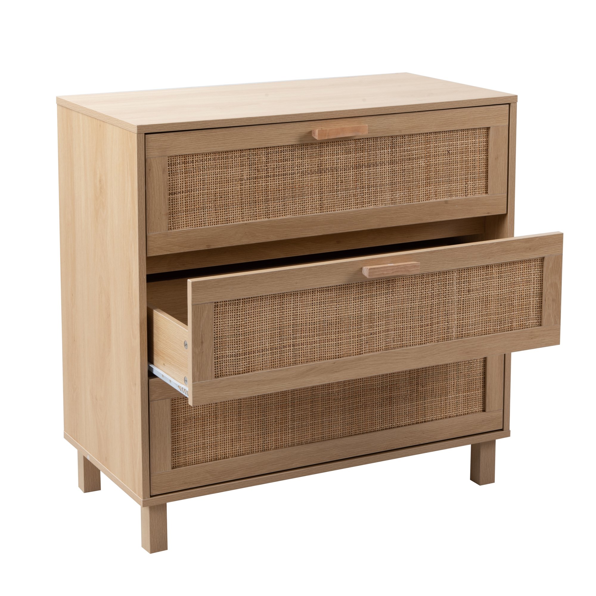Cómoda FAIR em rattan com 3 gavetas