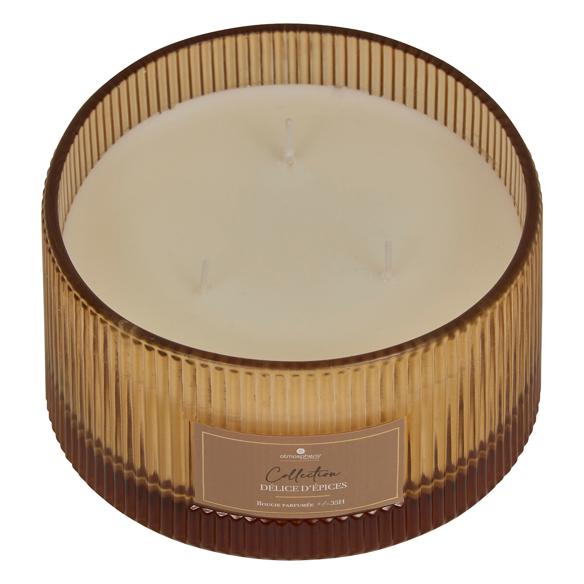 Vela &acirc;mbar em copo de vidro ALBIE 635g