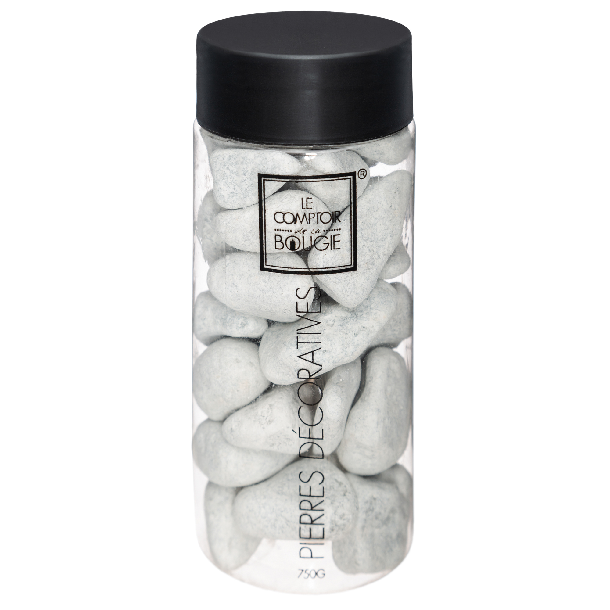 Pedras decorativas cinza m&eacute;dias 750gr