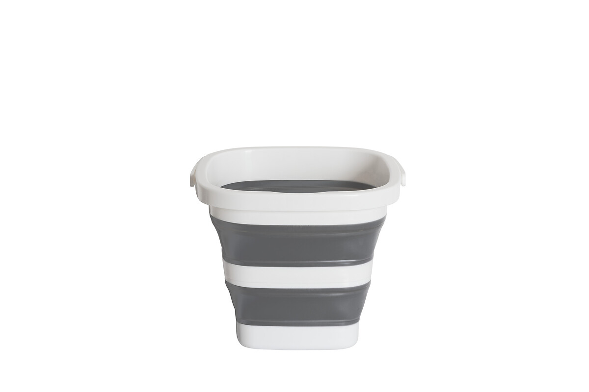 Balde Retr&aacute;til Cinza E Branco 5L