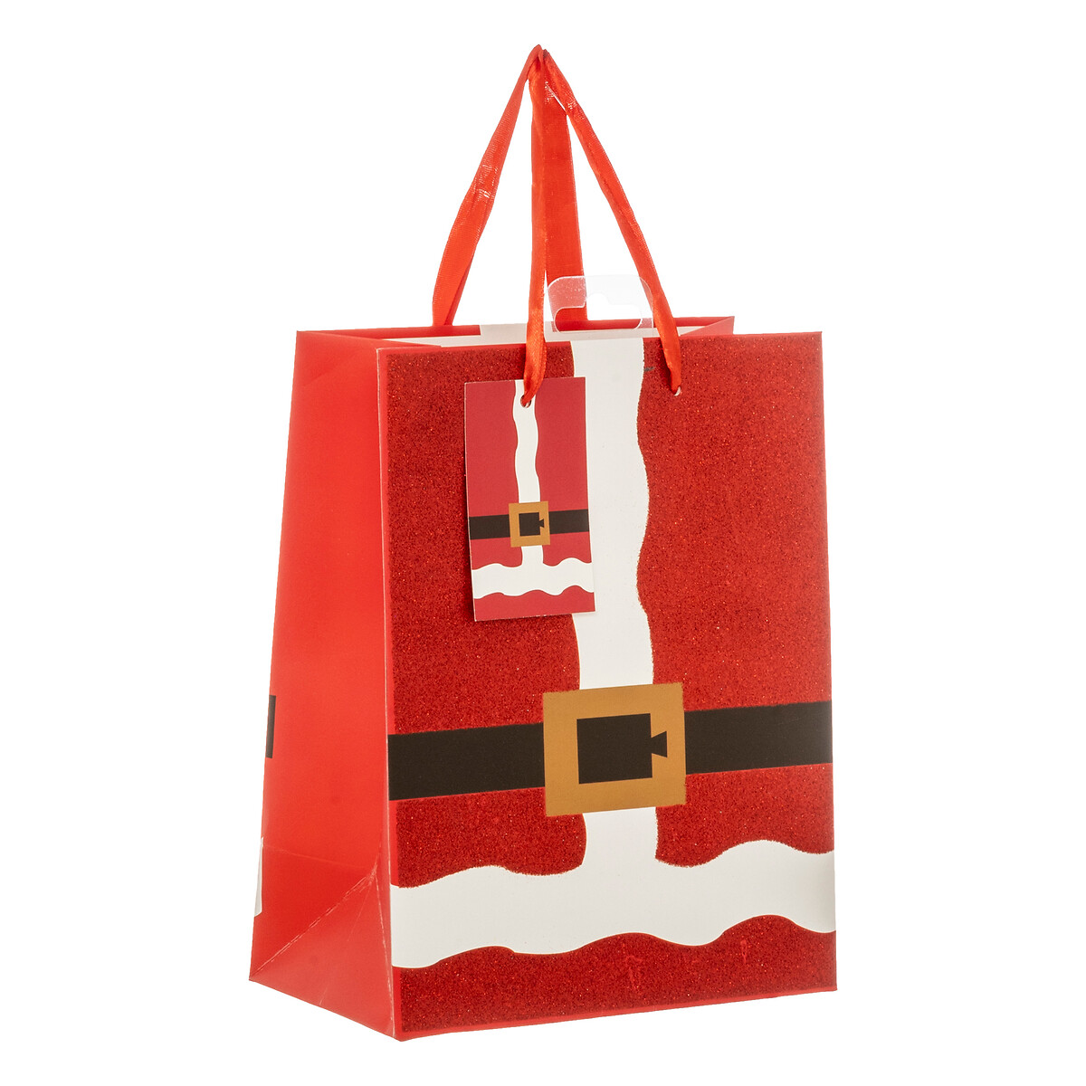 Sao de oferta fato de pai natal 23x10cm