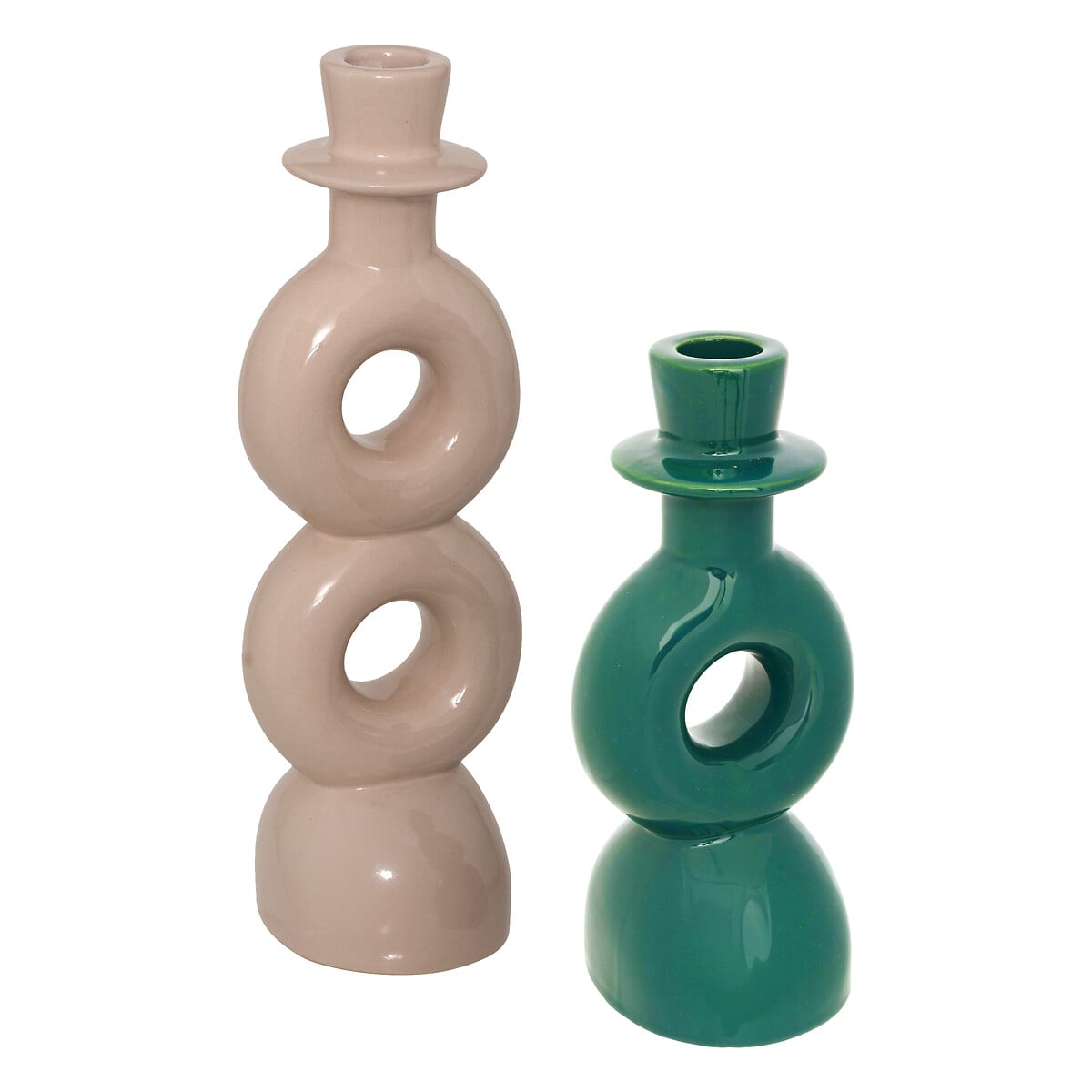 Conjunto de 2 casti&ccedil;ais MALA em cer&acirc;mica 18/25cm